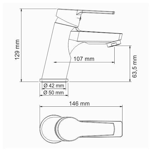 Смеситель для умывальника WasserKRAFT Rhin 4403