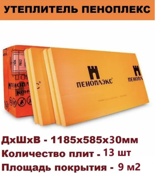 ПЕНОПЛЭКС Утеплитель Пеноплекс 4 шт 2,77м2 100мм