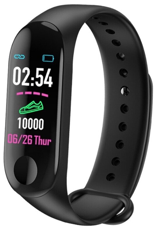 Умный браслет Умный смарт-браслет MyPads Smarterra FitMaster Color (M3) (Пульсометр / Монитор артер. давления / 0.96" IPS/ 80 mah / Водонепроницаемость IP67) (Черный)