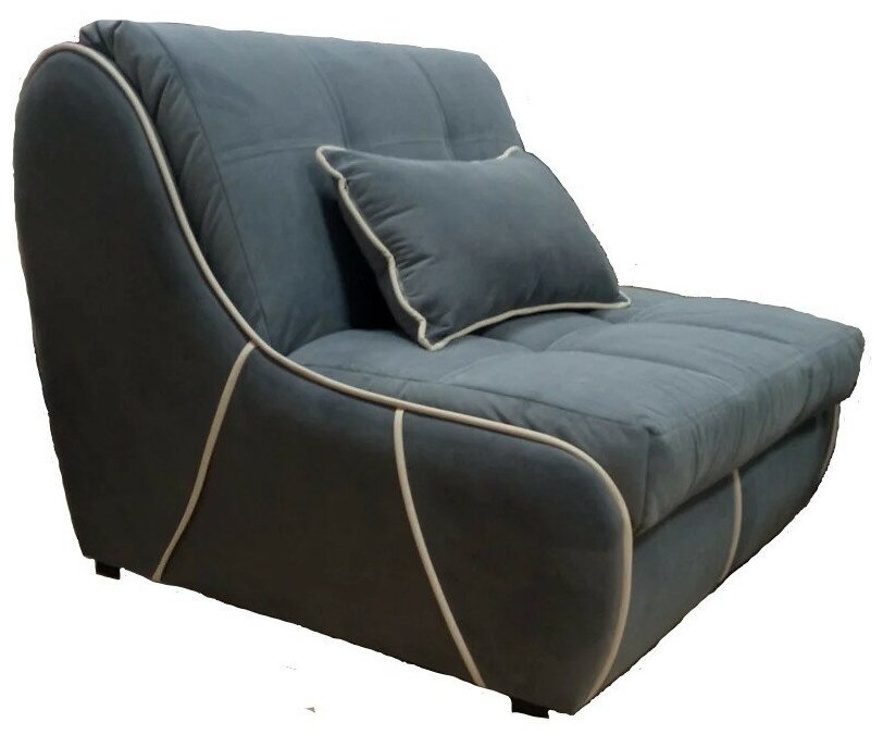 Кресло-кровать Relax Рио 0.8 аккордеон сине-серое 95х105х90 см