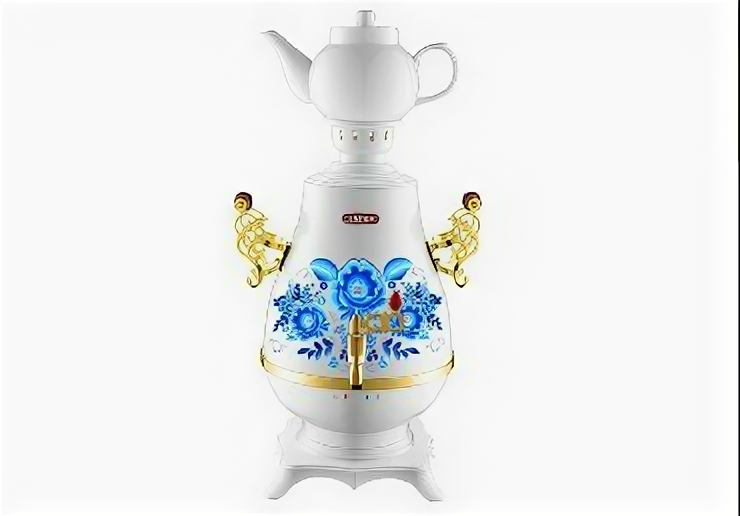 4680353008234 Самовар Centek CT-0092 A /белый+рисунок+золото, 4,0л., 2300Вт,