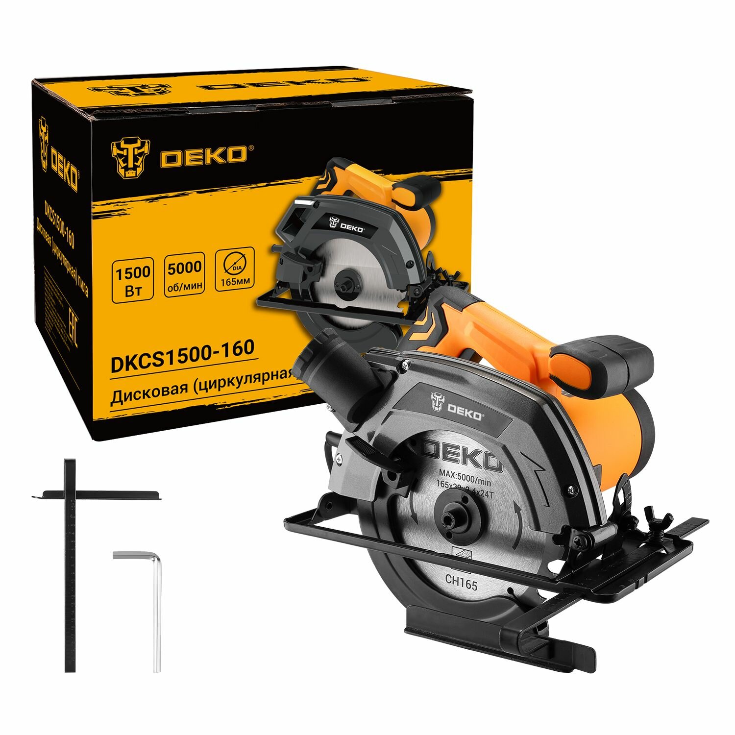 Дисковая пила  DEKO DKCS1500-160, 063-4190, 1500 Вт
