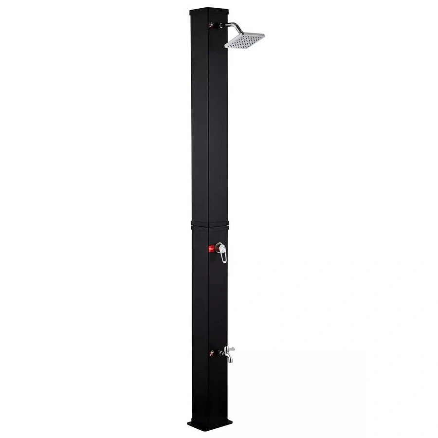 Летний солнечный душ Reexo Solar Tetra Black, 35 л, чёрный ПВХ (с краном для ног), цена - за 1 шт