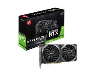 MSI Видеокарта MSI PCI-E 4.0 RTX 3060 VENTUS 2X 8G NVIDIA GeForce RTX 3060 8Gb 128bit GDDR6 1777/15000 HDMIx1 DPx3 HDCP Ret