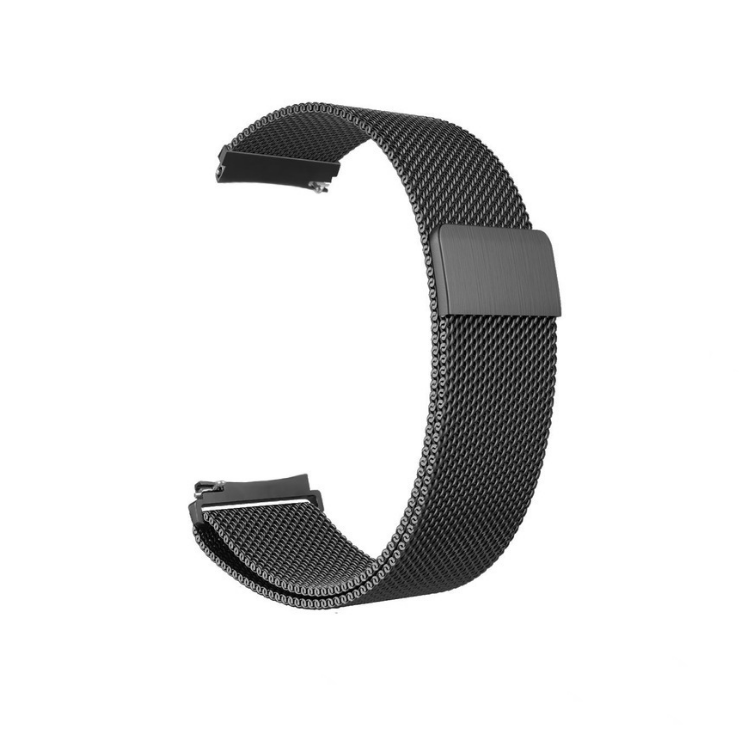 Миланский, сменный, плетёный ремешок-браслет для часов Samsung Galaxy Watch 4 40мм/44мм из нержавеющей стали, с магнитным замком 20 мм черный