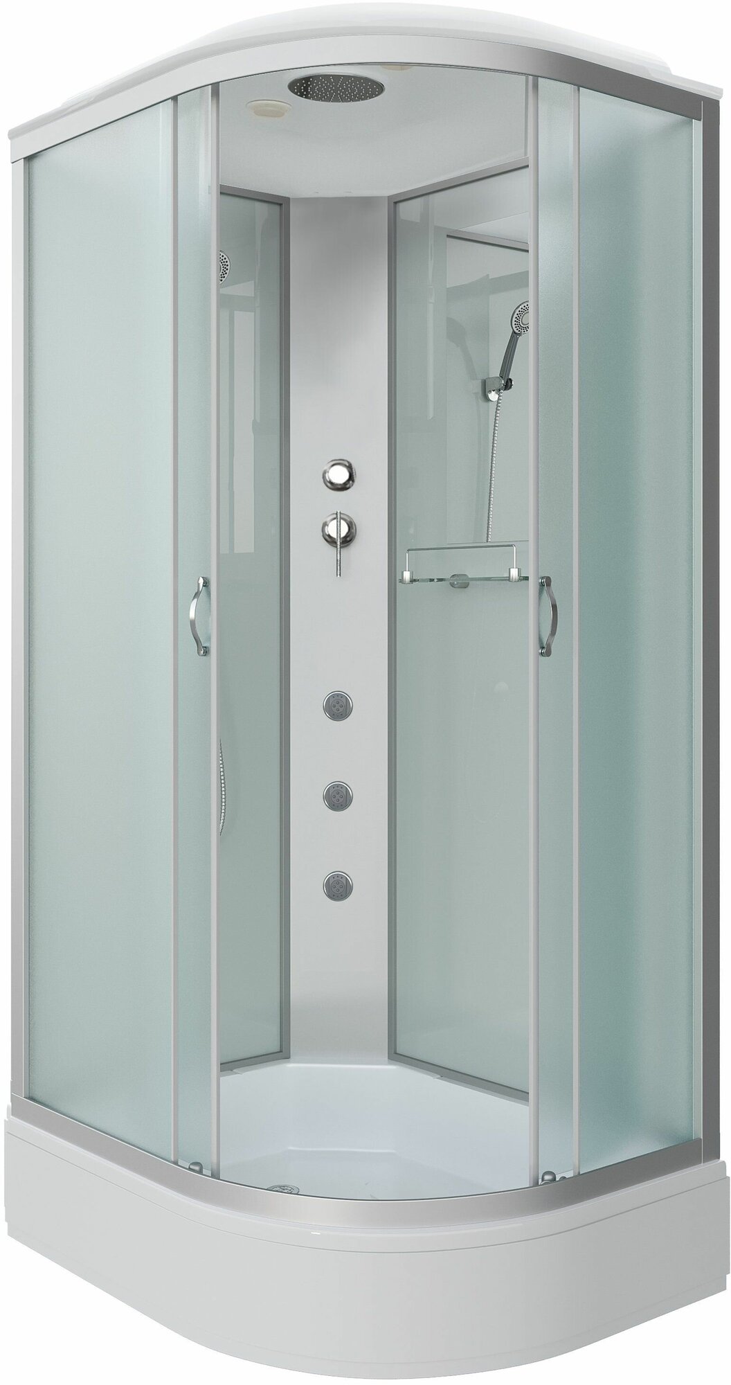 Niagara Душевая кабина NG-33084-14LG (1000х800х2150) средний поддон (26см) стекло матовое