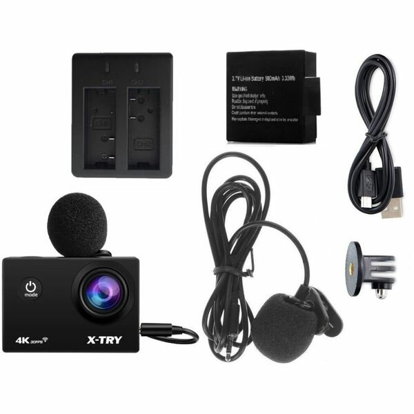 Экшн камера X-TRY XTC182 EMR Power Kit 4K WiFi