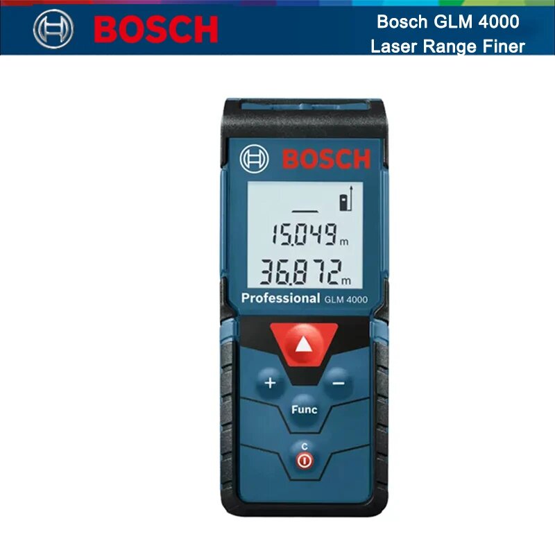 Цифровой лазерный дальномер Bosch GLM 4000, измерительная рулетка, лазерный дальномер 40 м, дальномер, измерительная линейка, измерительный инструмент