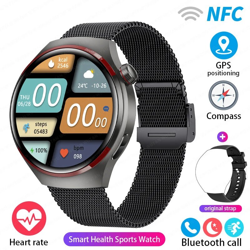 Оригинальные Смарт-часы для Huawei Xiaomi Watch 4 Pro, мужские Смарт-часы с GPS-трекером, AMOLED, экран 360*360 HD, Bluetooth, вызовы, спортивные Смарт-часы