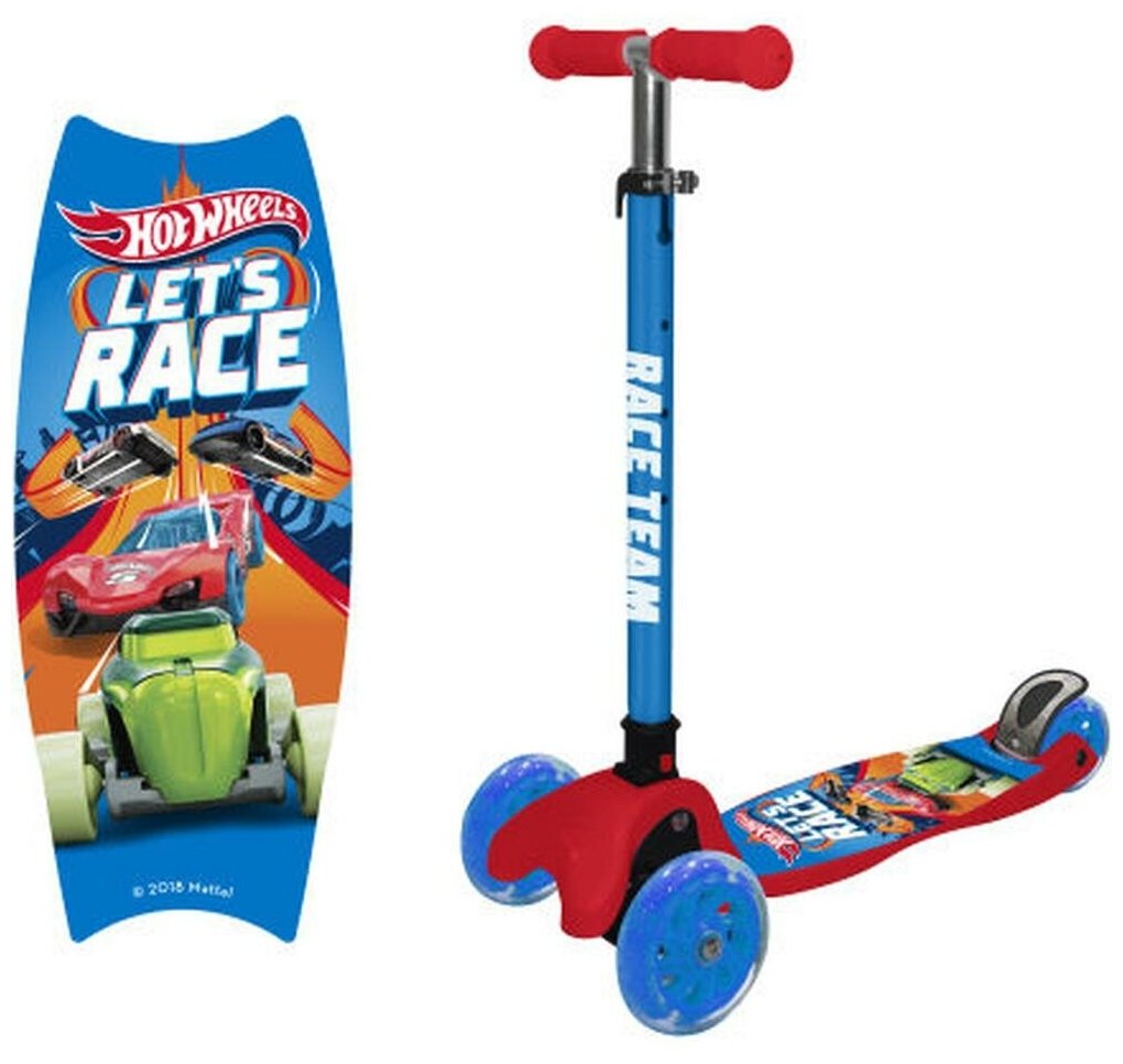 Кикборд Детский 3-колесный самокат Navigator Т14761 Hot Wheels