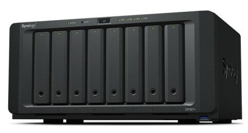 Synology Дисковый массив DS1821+ QC2,2GhzCPU 4GbDDR4 upto32 RAID0,1,10,5,6 upto 8hot plug HDD SATA 3,5' or 2,5' upto18 with 2xDX517 + 2 M2 slots
