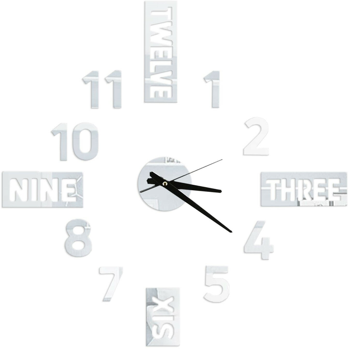 Интерьерные часы-наклейка Time, плавный ход, d = 70 см, мод. AM-10