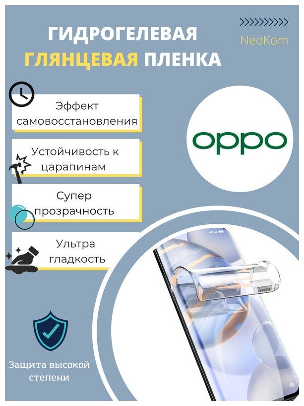 Гидрогелевая защитная пленка для Oppo Reno 6 Pro 5G (на экран) - Глянцевая
