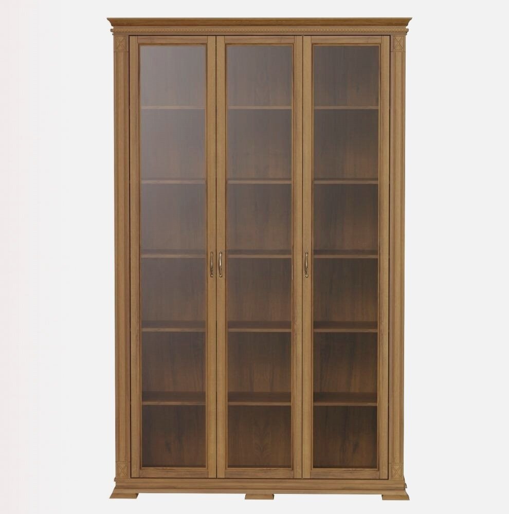 Шкаф книжный распашной из сосны ммк-древ Верди 120, 140x45x220 дуб 2