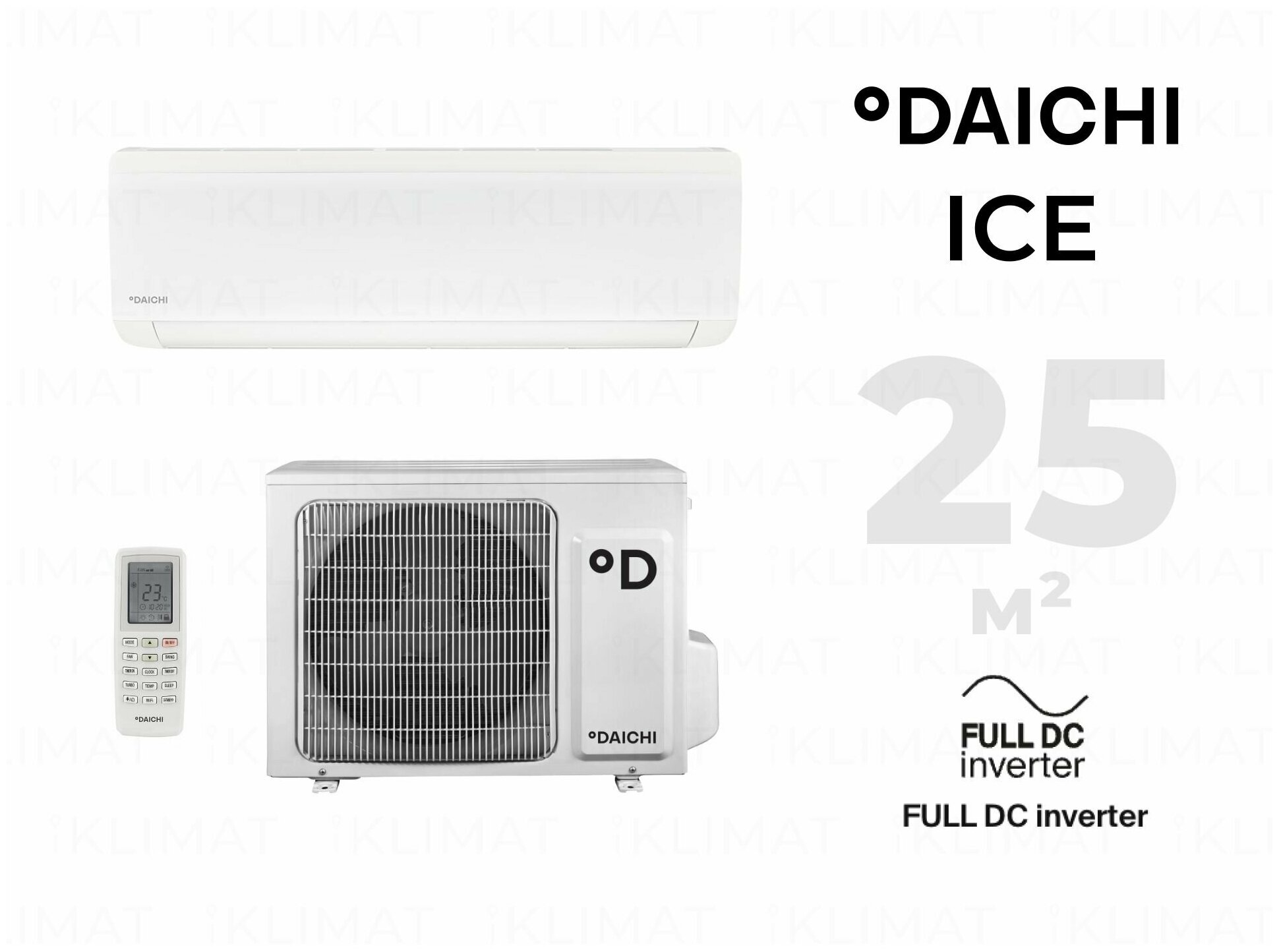 Настенная сплит-система Daichi ICE Inverter ICE25AVQS1R/ICE25FVS1R / кондиционер инверторный