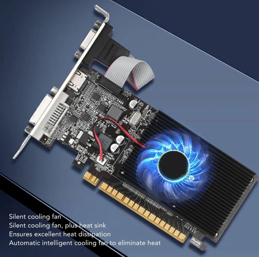 Видеокарта Graphiccard GT210 (PCI-E 2.0 1 GB DDR3)