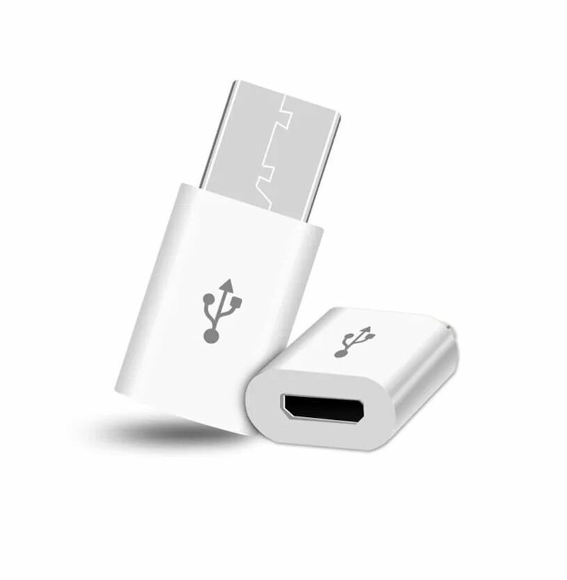 Переходник с Micro-USB на Type-C, белый