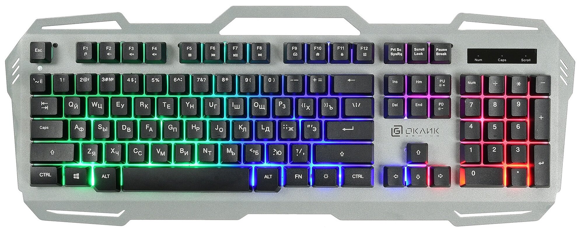 Клавиатура OKLICK 747G Frozen Grey USB