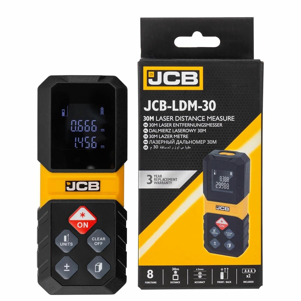 Дальномер лазерный 65м JCB-LDM-65