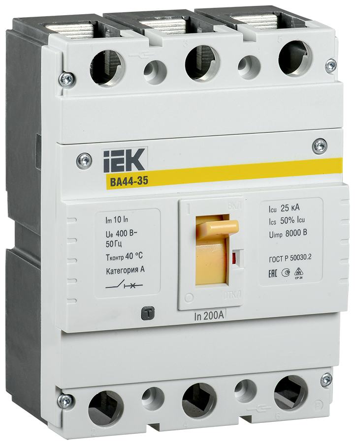 Автоматический выключатель IEK ВА 44-35 3Р 25кА