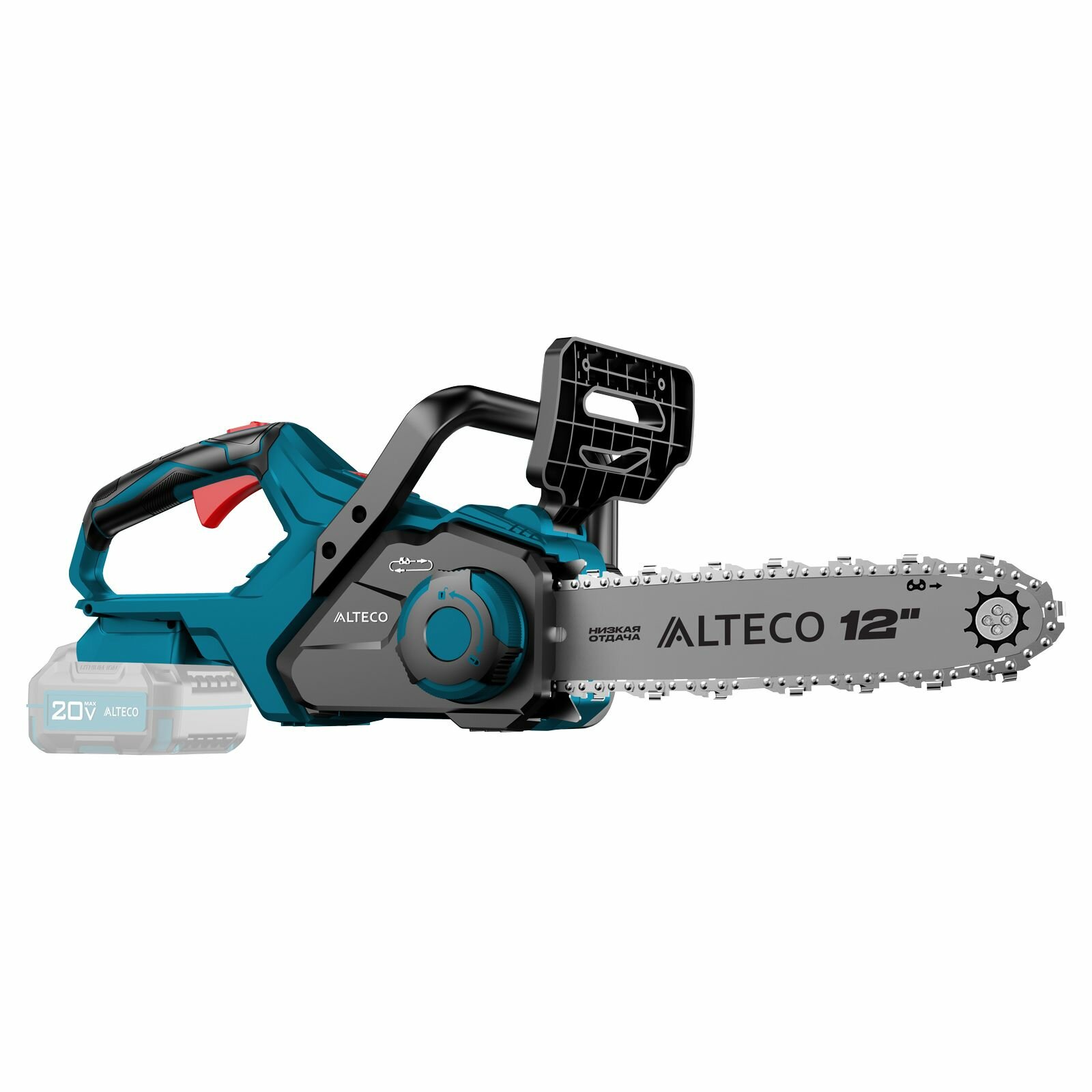 Бесщеточная аккумуляторная цепная пила ALTECO CCS 20-12 Li BL Solo 68809