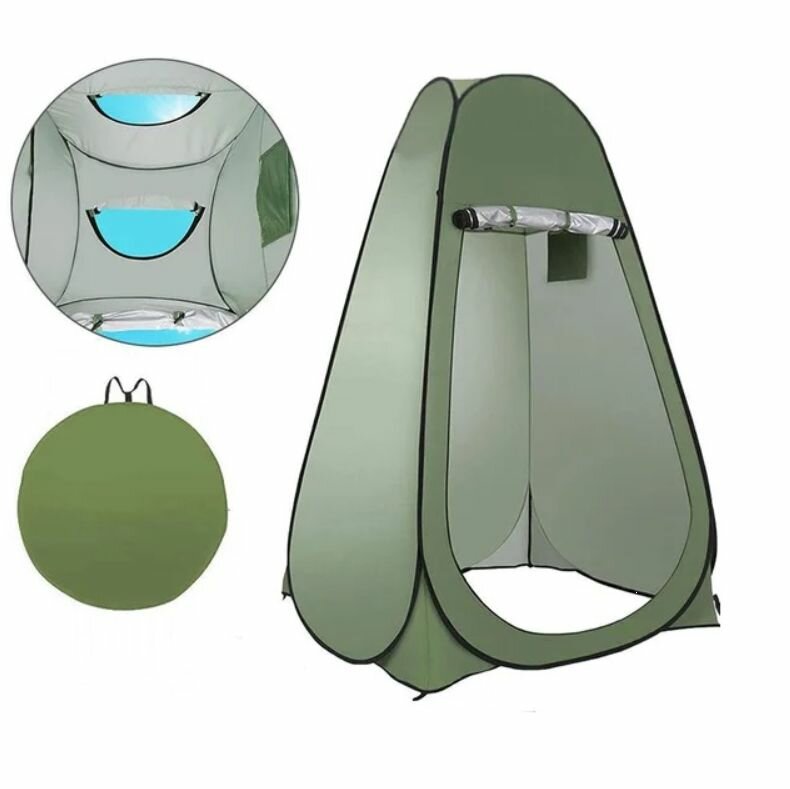 Kutbert Палатка-кабинка автомат 120*120*195 см, Taffeta 2 окна на молнии, в чехле