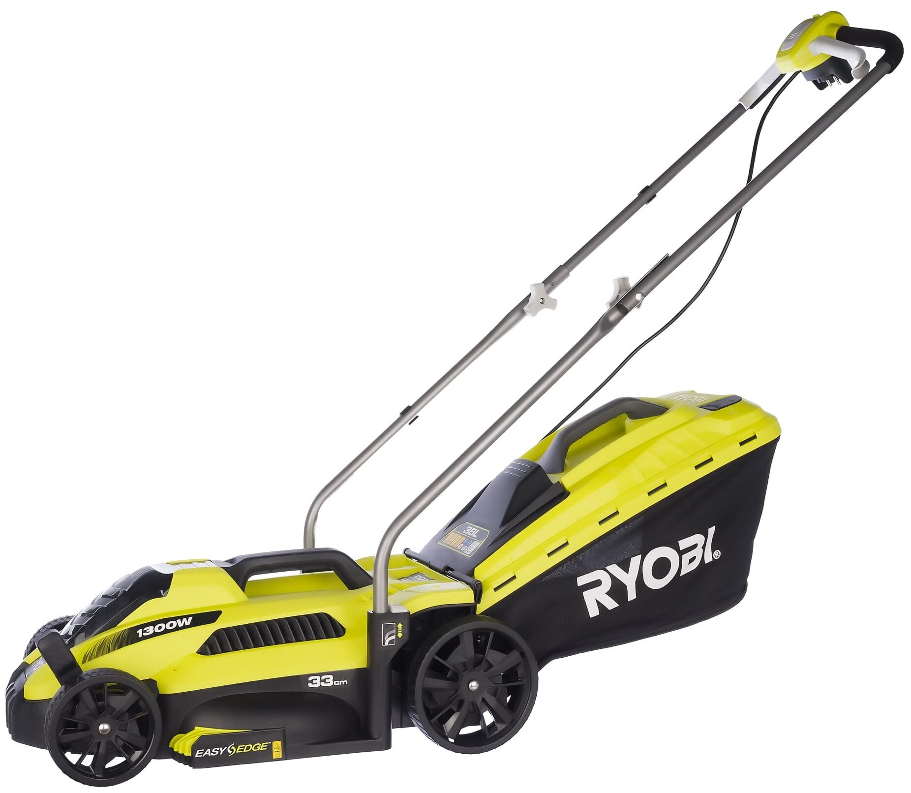 Газонокосилка электрическая газонокосилка RYOBI RLM 13E33S, 1300 Вт, 33 см