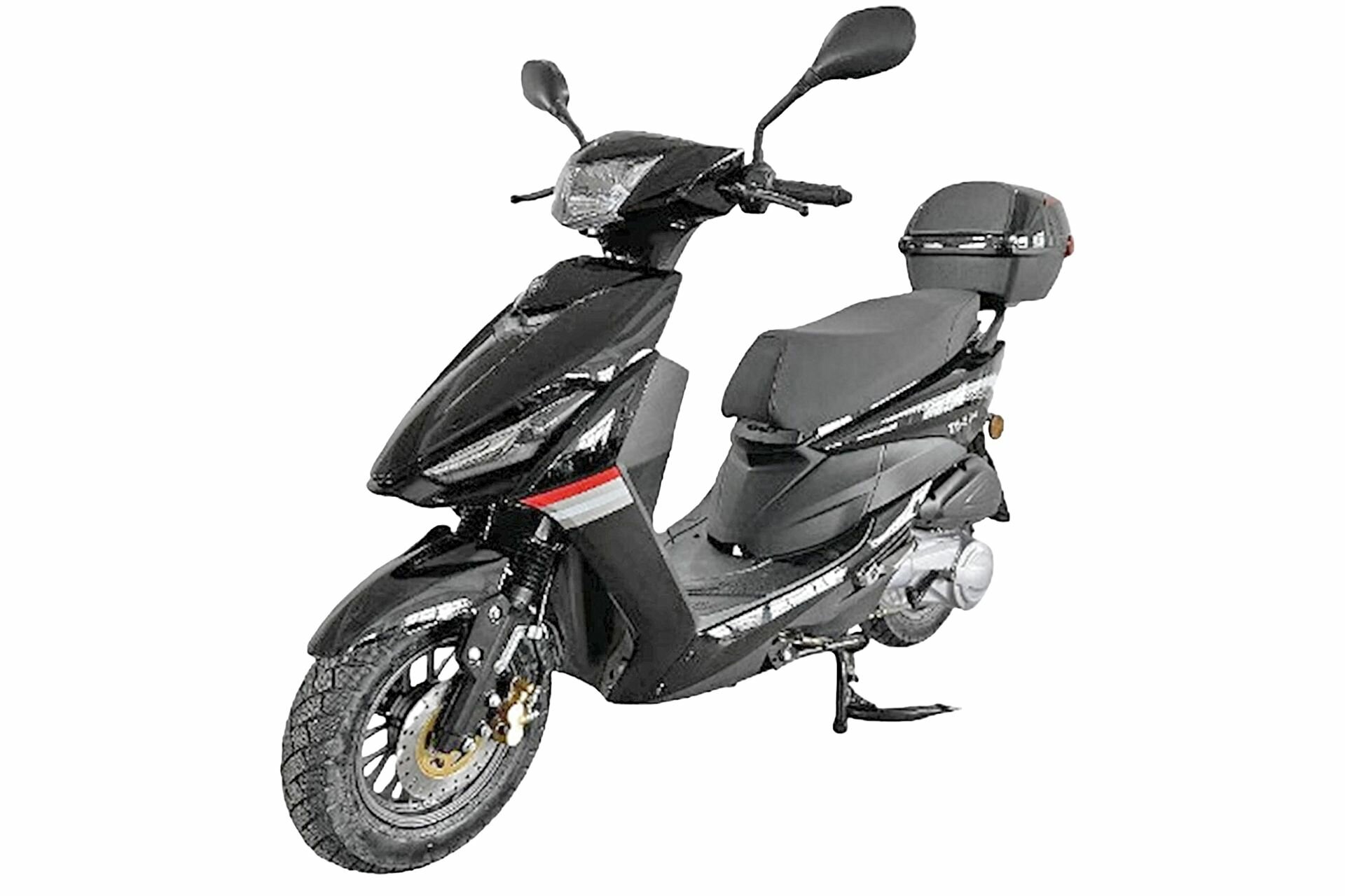Скутер JOG 49сс черный (125)(8,5 л. с, обод штамп.10", тормоза: бараб. перед/бараб зад.)