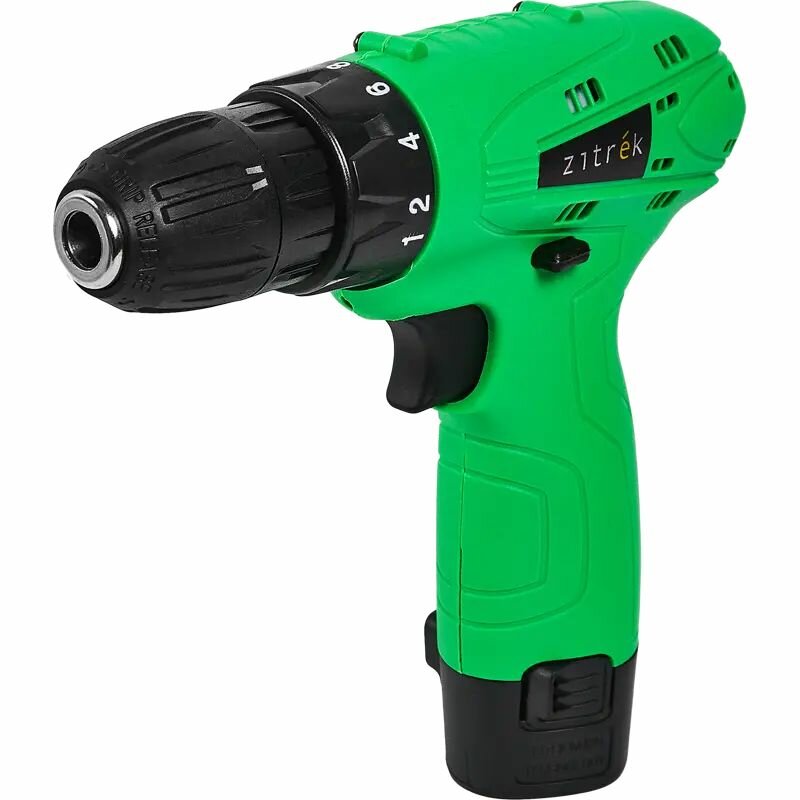 Дрель-шуруповерт аккумуляторная Zitrek Green 12, 12 В Li-ion 1.5 Ач