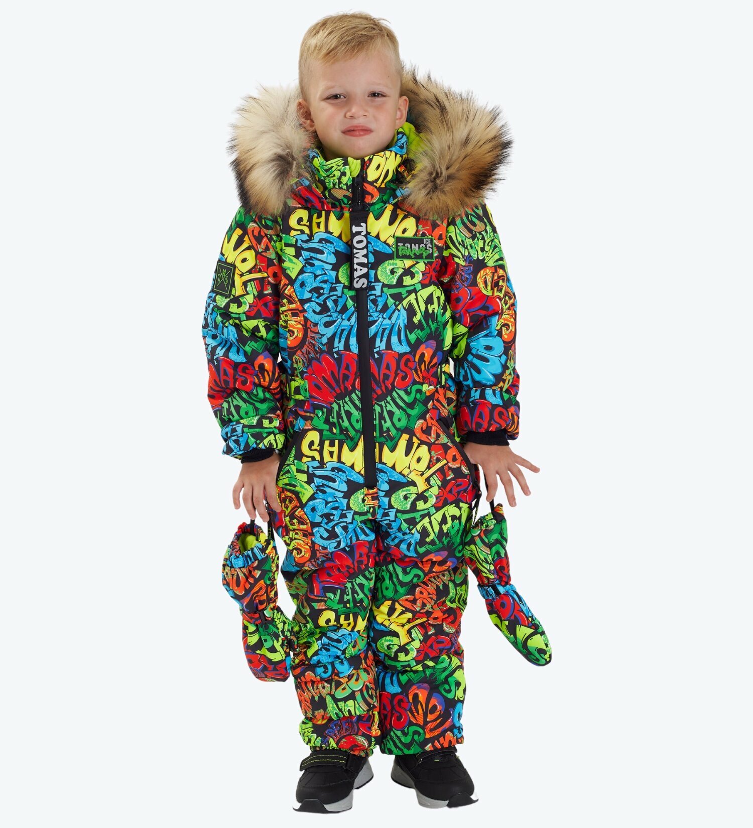 TOMAS Комбинезон зимний IceTomas W2023-07 (Граффити NEON)