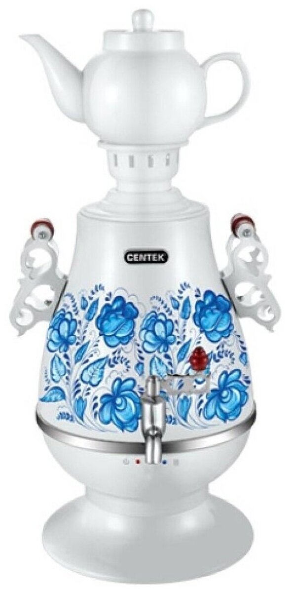 Электросамовар CENTEK СТ-0091A 4 л бело-голубой