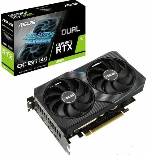 Видеокарта PCI-E ASUS GeForce RTX 3060 DUAL OC (DUAL-RTX3060-O12G-V2) 12GB GDDR6 192bit 8nm 1320/15000MHz HDMI/3*DP