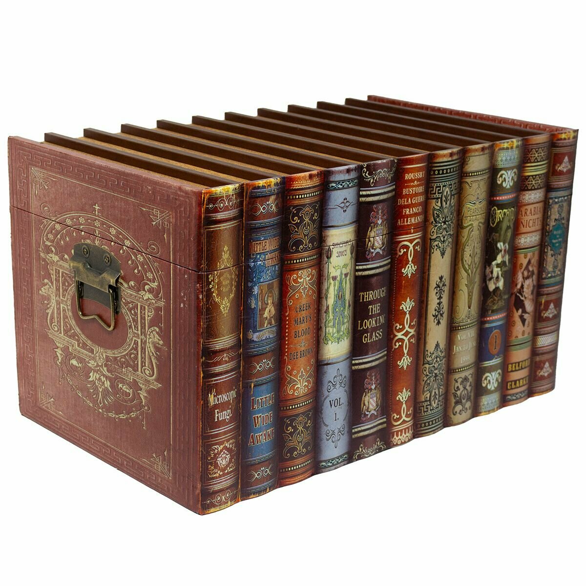 Декоративный сундук grand forest для хранения с вертикальными книгами 52х32х30 см