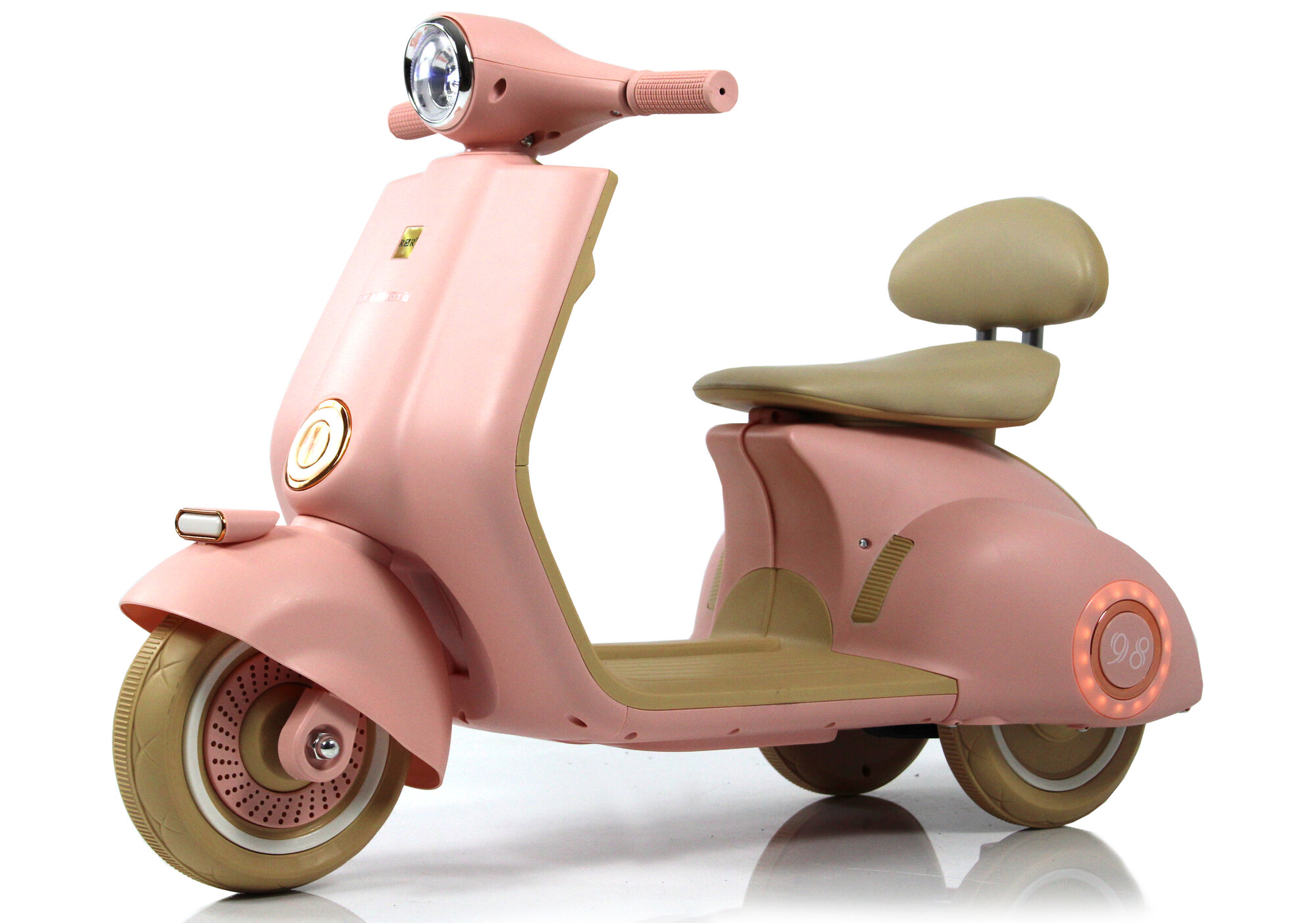 RiverToys Детский электроскутер K777PX-A розовый