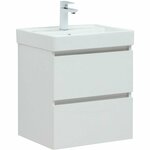 Тумба подвесная под раковину Cersanit Moduo 40 59х39 см МДФ белая - Изображение 3