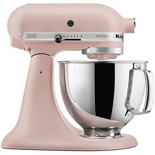Миксер KitchenAid Artisan Series, 5 литров, розовый с перьями