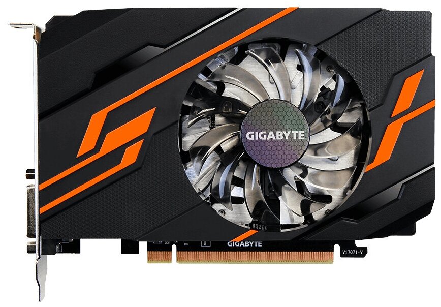 Видеокарта Gigabyte GT1030 2Gb DVI HDMI HDCP OC(GV-N1030OC-2GI)