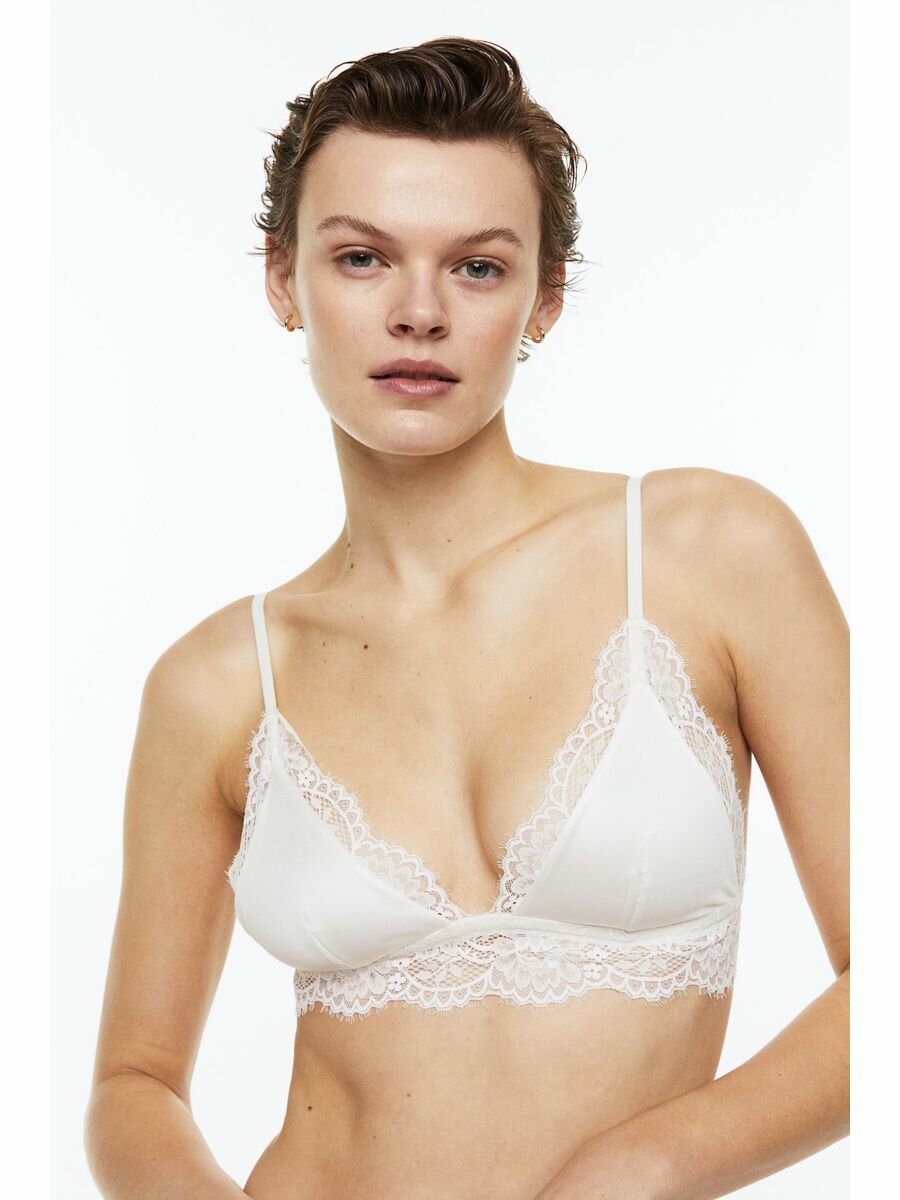 Бюстгальтер с кружевом H&M без косточек