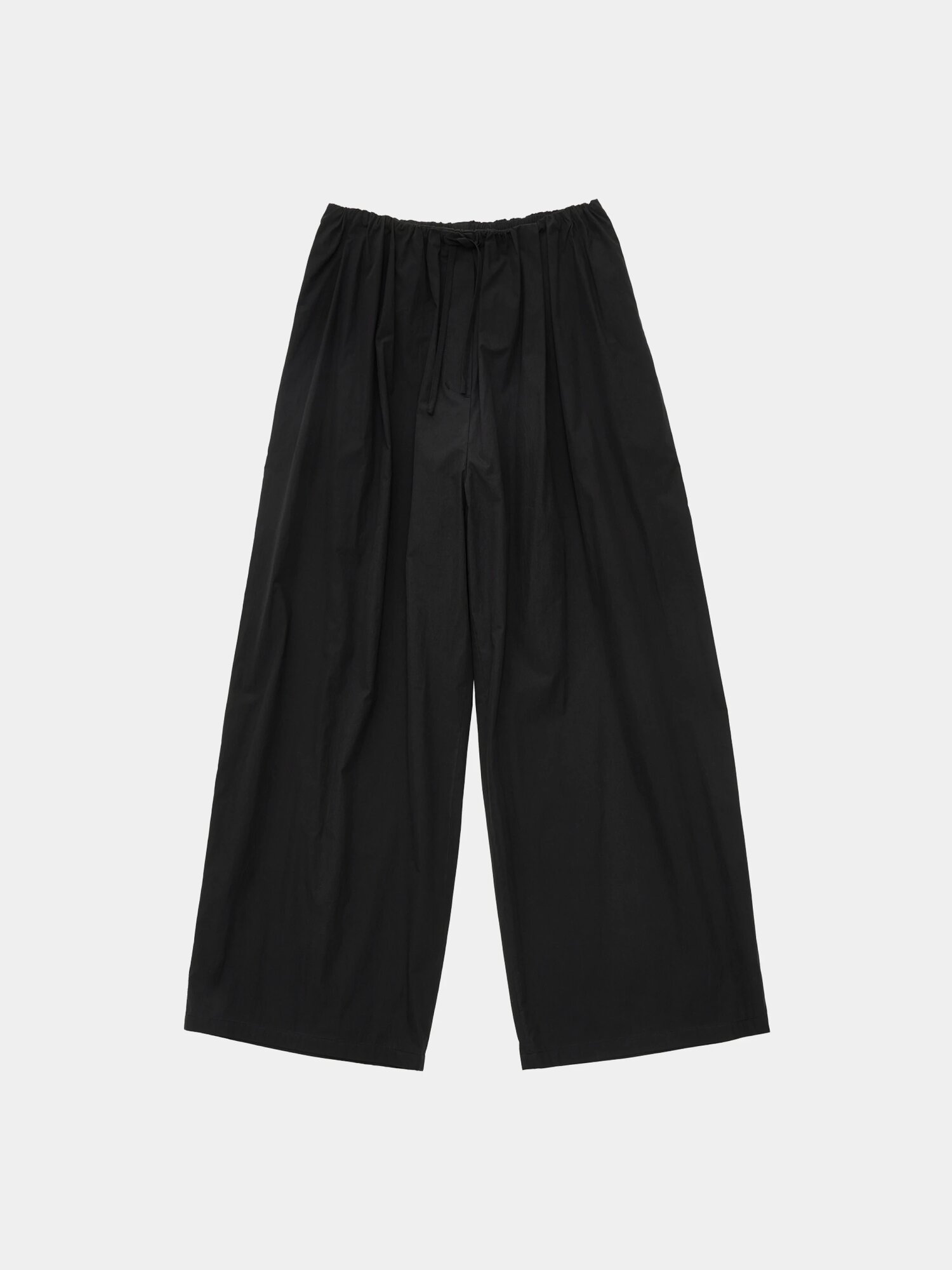 Женские брюки AMOMENTO Cotton Banding Wide Pants Black, XS