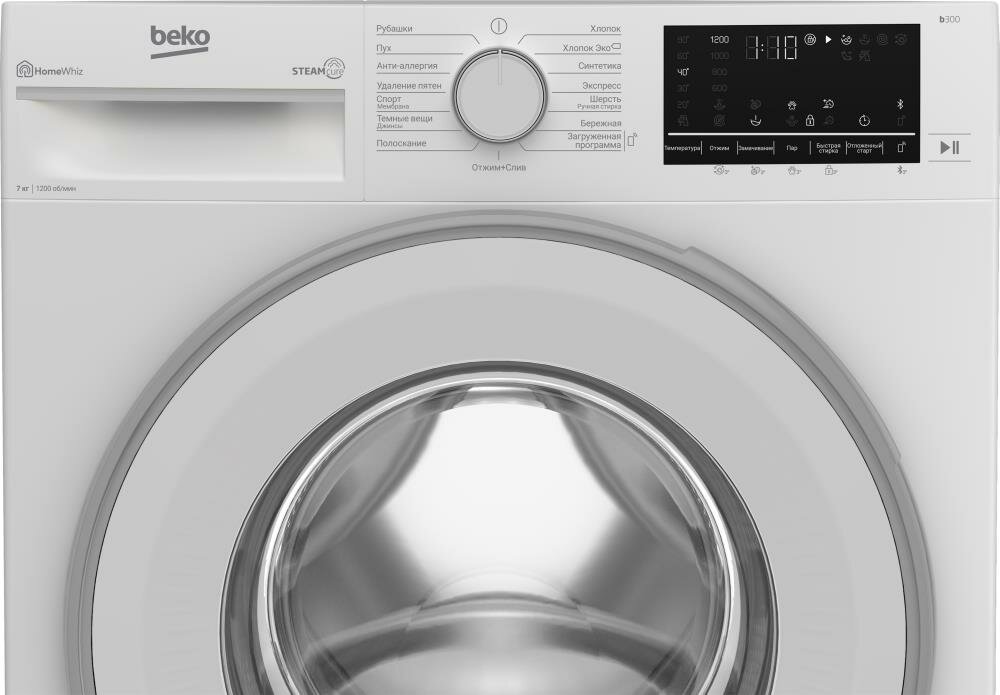 Стиральная машина Beko B3WFR572WW класс: A загр. фронтальная макс:7кг белый инвертер