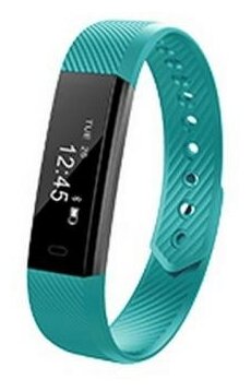 Lime 115 Green Шагомер, Подсчет калорий, Часы, Будильник, Зелёный ремешок