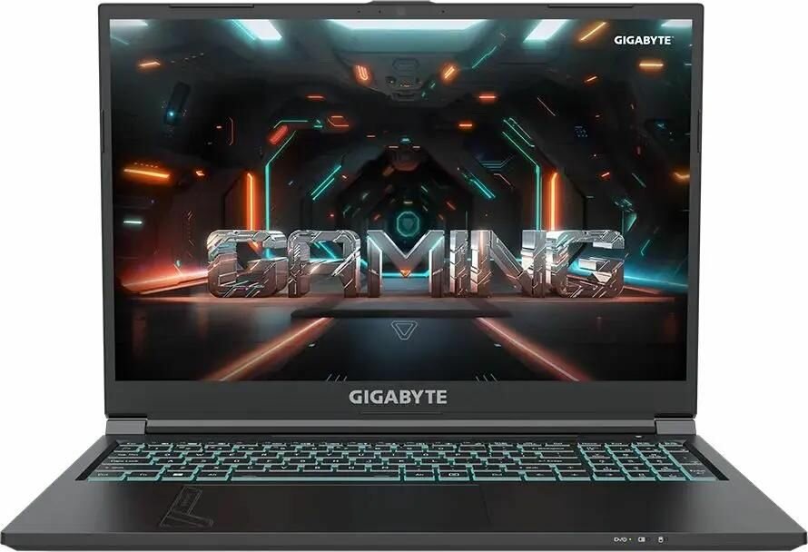 игровой GIGABYTE G6 MF-52KZ853SD, 16", 2023, IPS, Intel Core i5 13500H 2.6ГГц, 12-ядерный, 16ГБ DDR5, 512ГБ SSD, NVIDIA GeForce RTX 4050 для ноутбуков - 6 ГБ, Free DOS, черный