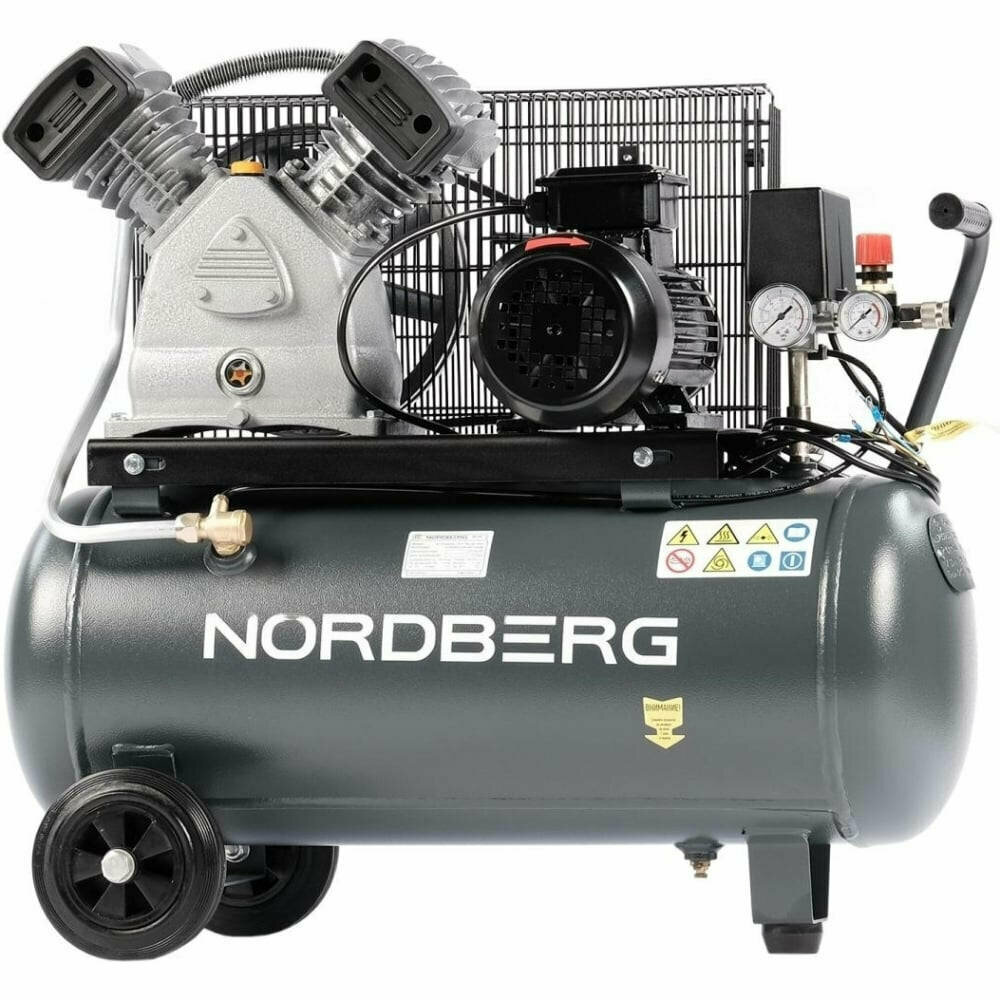 Поршневой компрессор с ременной передачей NORDBERG 380В, ресивер 50 л, 420л/мин NCP50/420