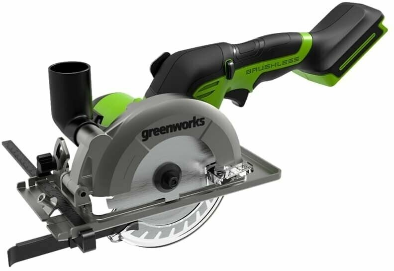 Пила циркулярная мини аккум. Greenworks G24MCS (24V, бесщет, без АКБ и ЗУ) 1501207