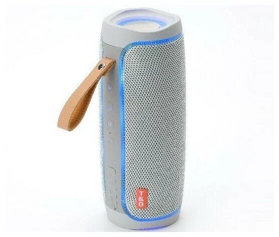 Беспроводная Bluetooth колонка T&G TG287 c цветомузыкой, портативный динамик 20 Вт с микрофоном радио TWS 1+1 и RGB подсветкой
