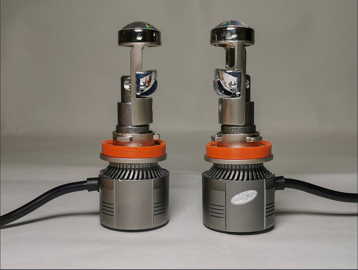 Cветодиодные лампы H11 мини линзы 12-24v, 2 шт
