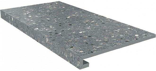 Плитка из керамогранита KERAMA MARAZZI SG632820R\GCF Терраццо серый темный Ступень 33x60 (цена за штуку)