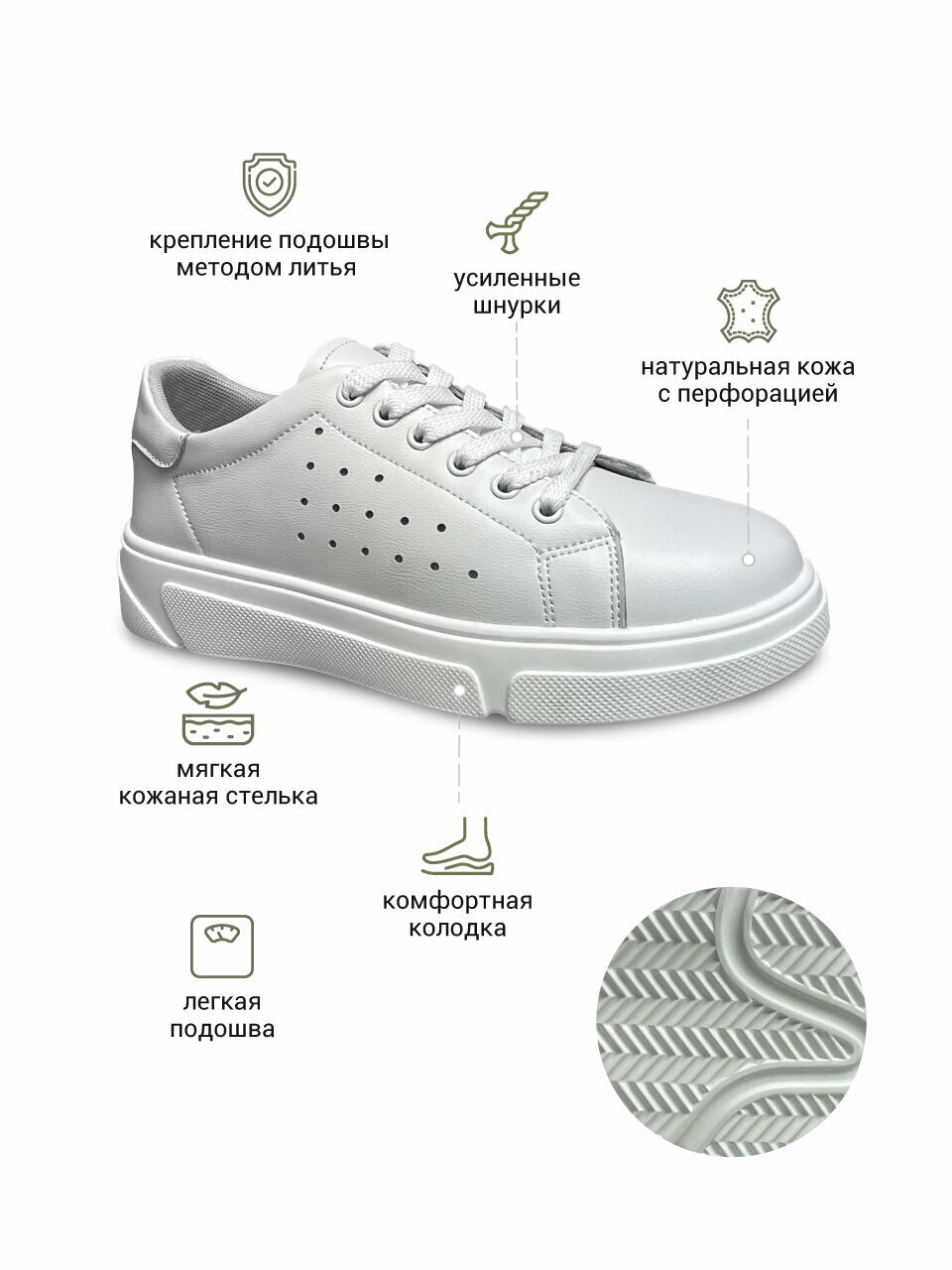 SilverCat Кроссовки Silver Cat женские белые кожаные, размер 37