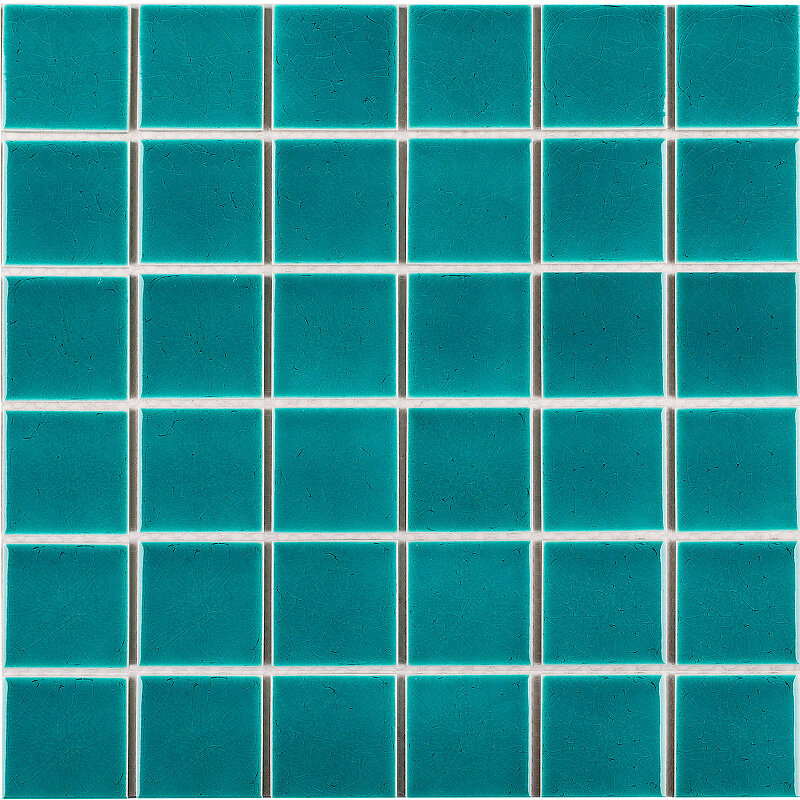 Керамическая мозаика StarMosaic Homework Crackle Green Glossy LWWB80081 30,6x30,6 см