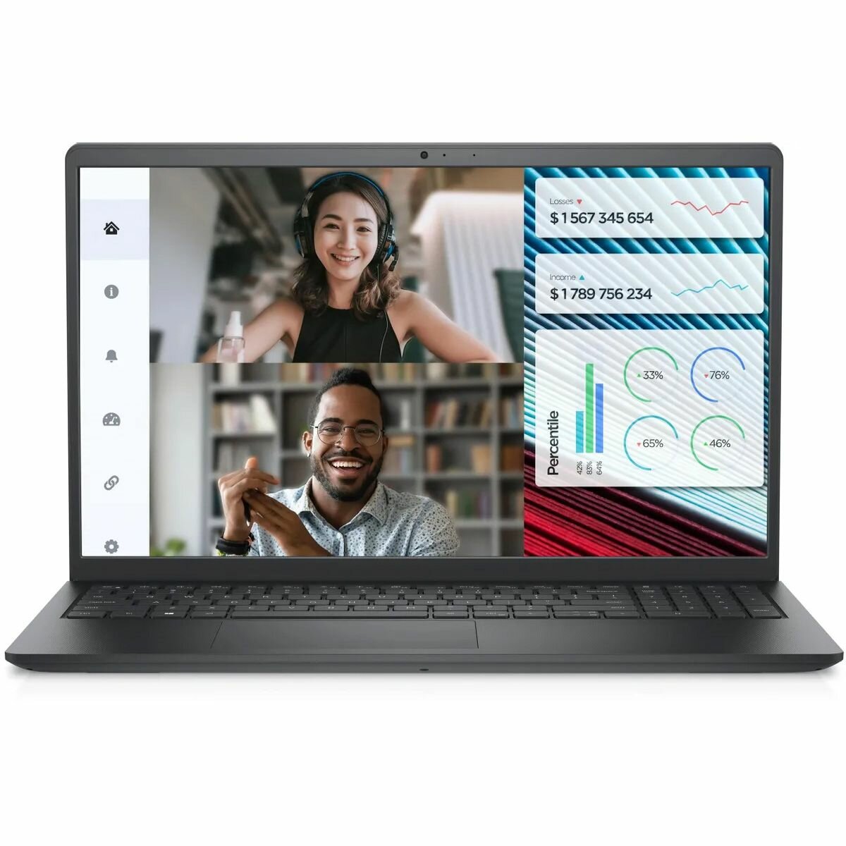 Ноутбук Dell Vostro 3520 15.6" (1920x1080) IPS 120Hz/Intel Core i3-1215U/Ubuntu, black (HDL5A91028W)